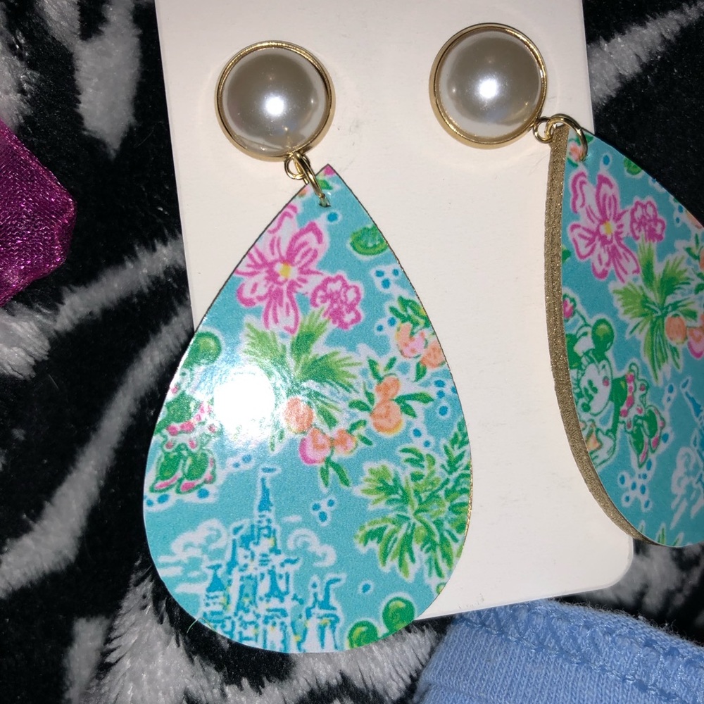 Lilly Pulitzer Inspired Disney Earrings